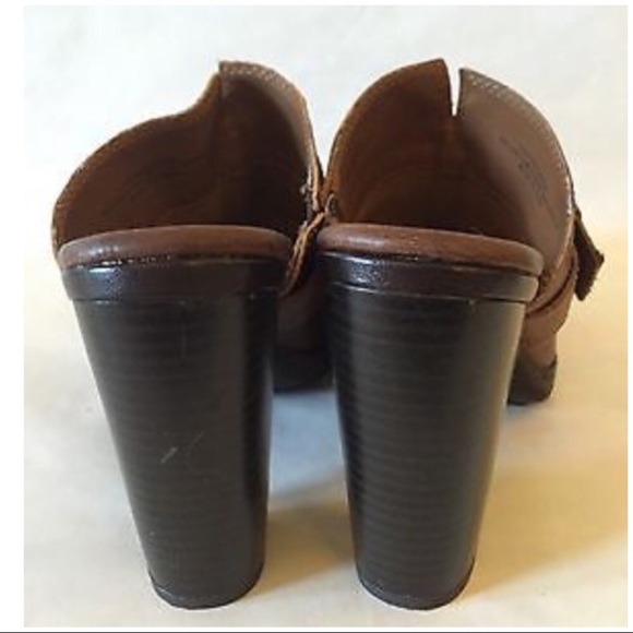 BOC Born Brown Leather Heels Clogs Size 6/36.5🌸 - Picture 5 of 7